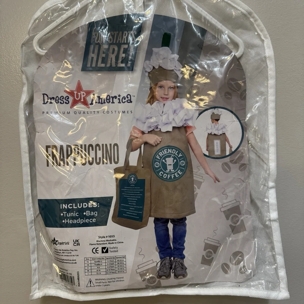 Dress Up America Coffee Frappuccino Costume Kids